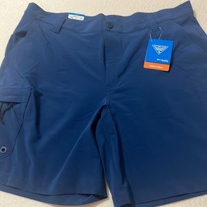 Columbia shorts.  Navy blue in color.  Size 38.   NWT